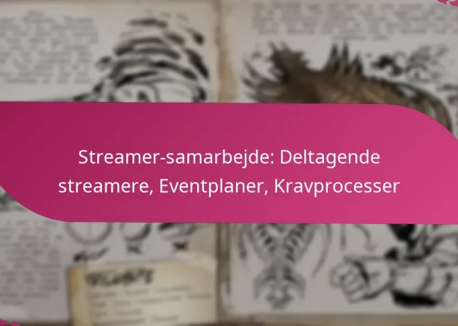 Streamer-samarbejde: Deltagende streamere, Eventplaner, Kravprocesser