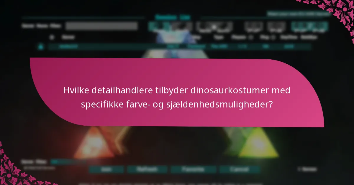 Hvordan kategoriseres dinosaurkostumer efter sjældenhedsniveauer?